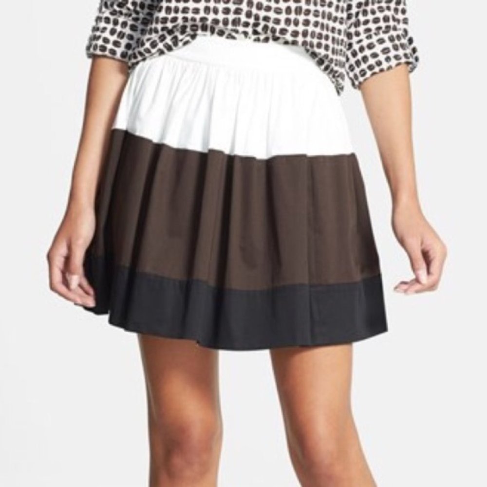 NWOT Kate Spade Colorblock Coreen Pleated Skirt - sz. 2